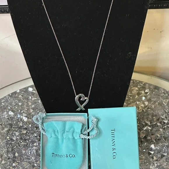 Tiffany & Co Necklace Loving Heart Pendant 925.